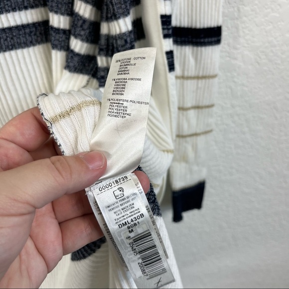 Falconeri Long Striped Ribbed Open Front Cardigan - Picture 6 of 7